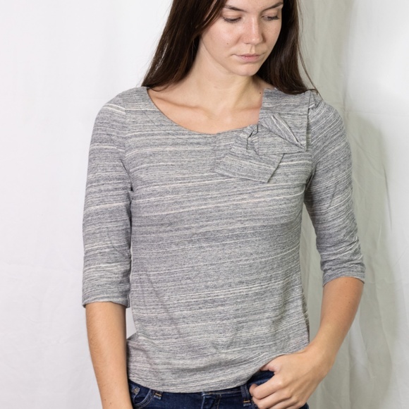 Anthropologie Postmark gray shoulder detail top - Picture 2 of 8